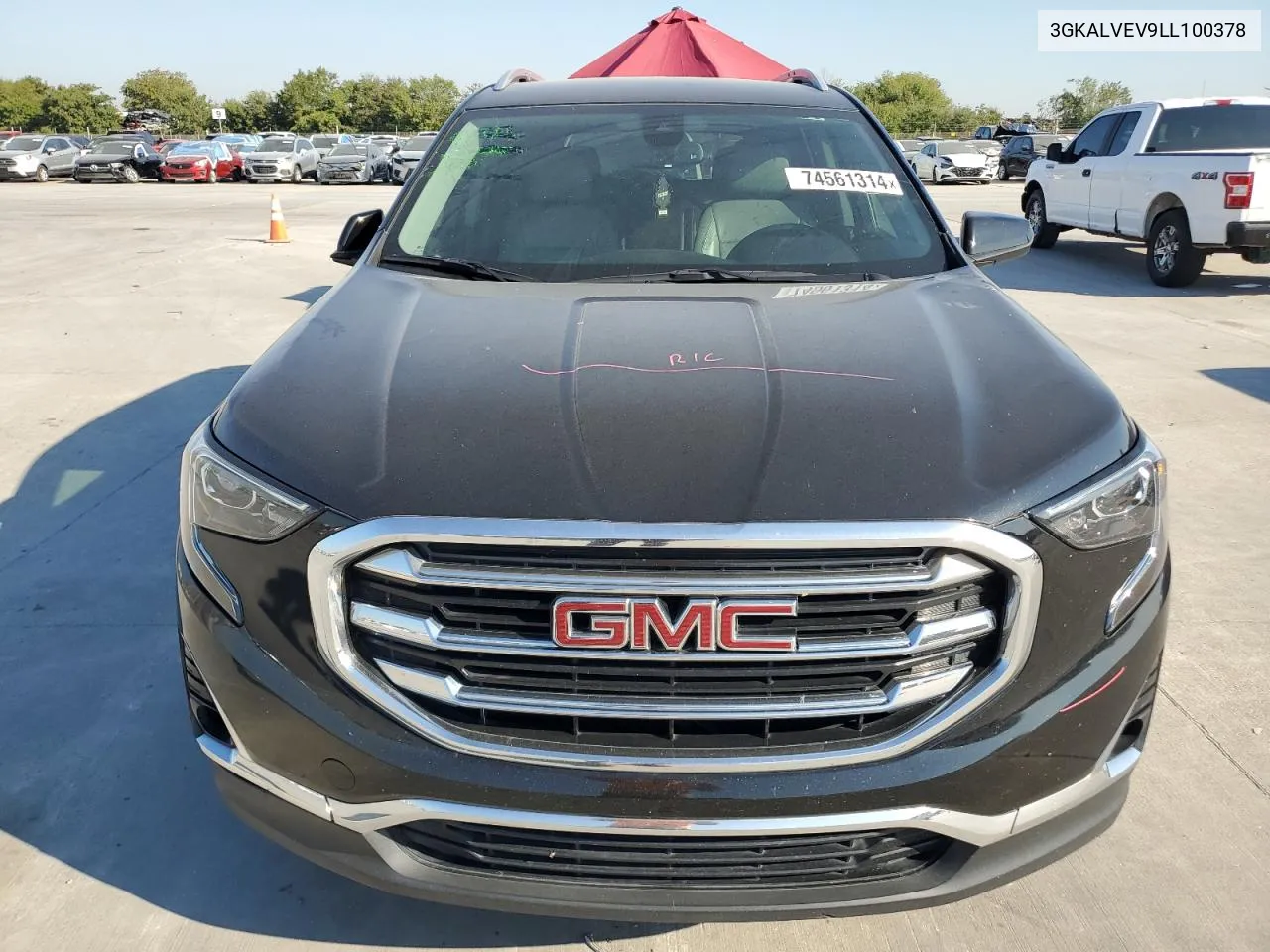 2020 GMC Terrain Slt VIN: 3GKALVEV9LL100378 Lot: 74561314