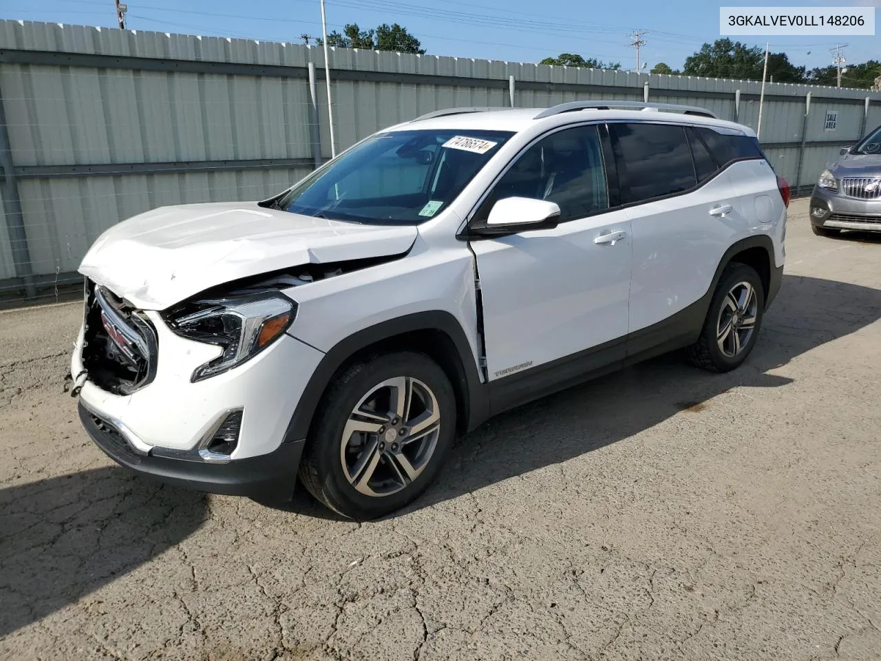 2020 GMC Terrain Slt VIN: 3GKALVEV0LL148206 Lot: 74786574