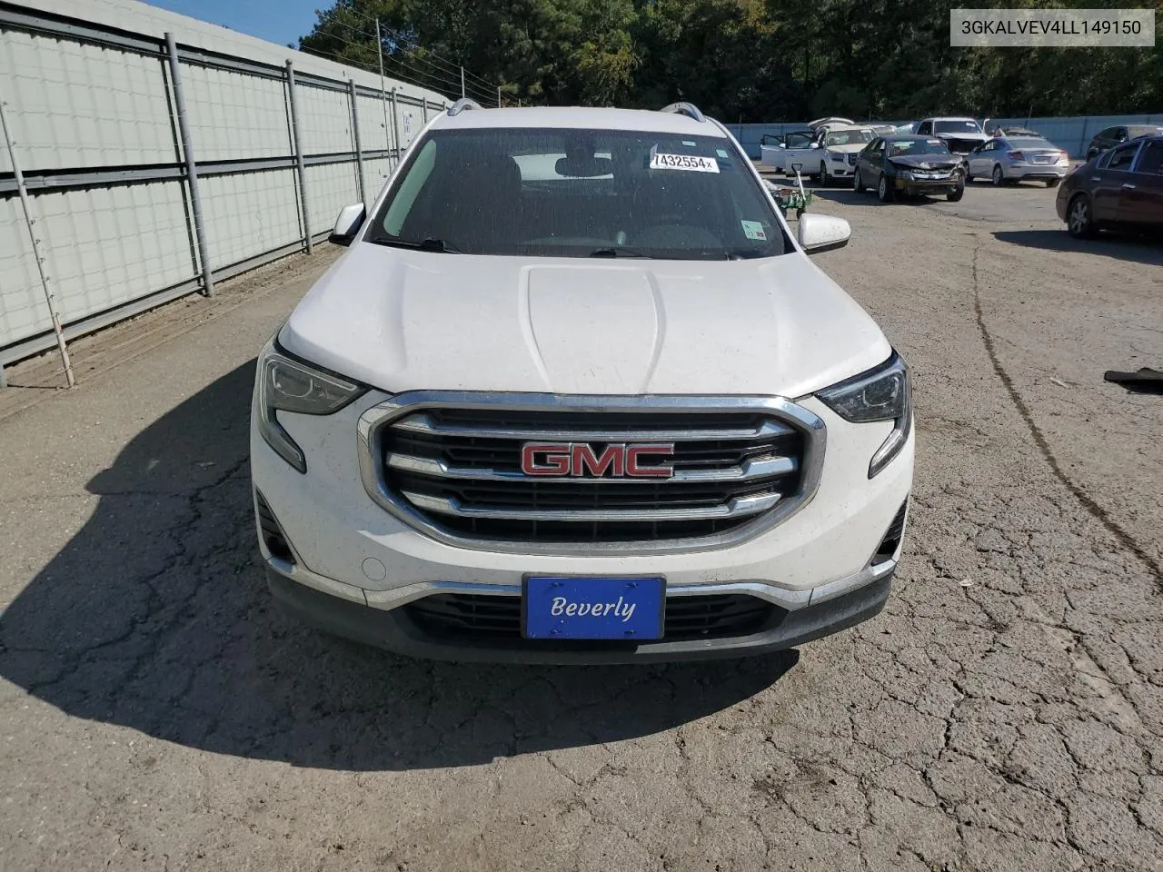 2020 GMC Terrain Slt VIN: 3GKALVEV4LL149150 Lot: 77432554