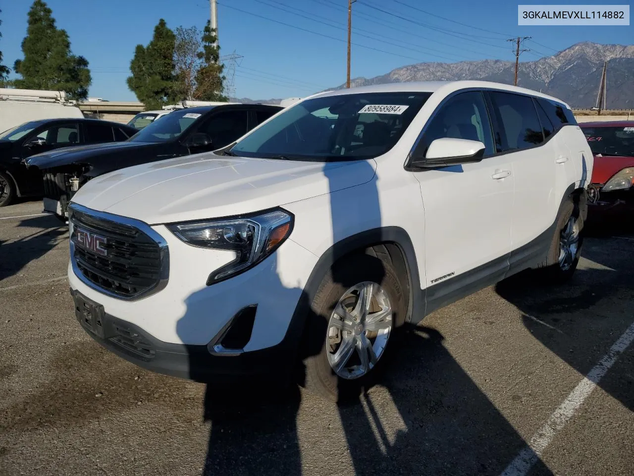 2020 GMC Terrain Sle VIN: 3GKALMEVXLL114882 Lot: 80958984