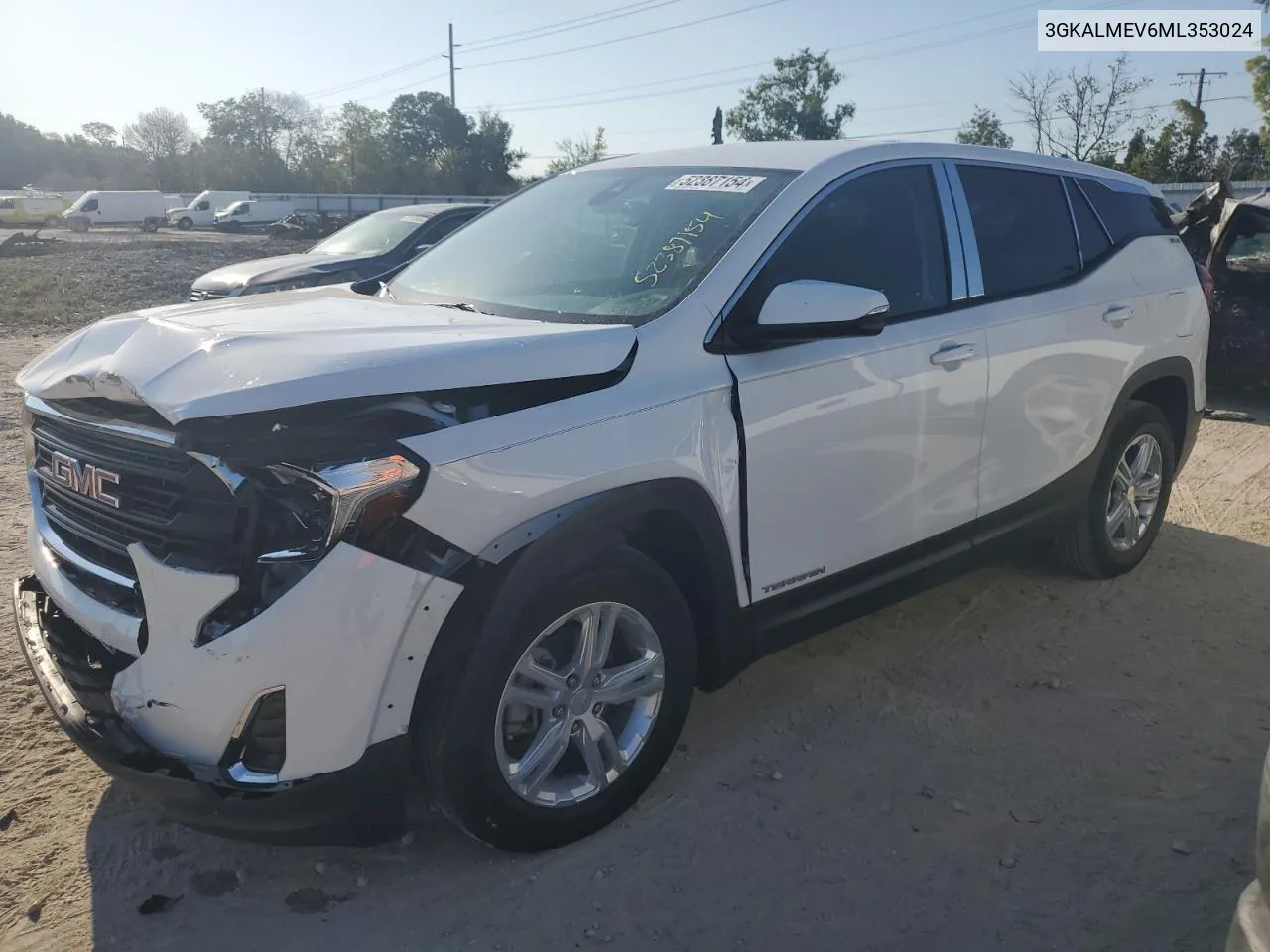 2021 GMC Terrain Sle VIN: 3GKALMEV6ML353024 Lot: 52387154