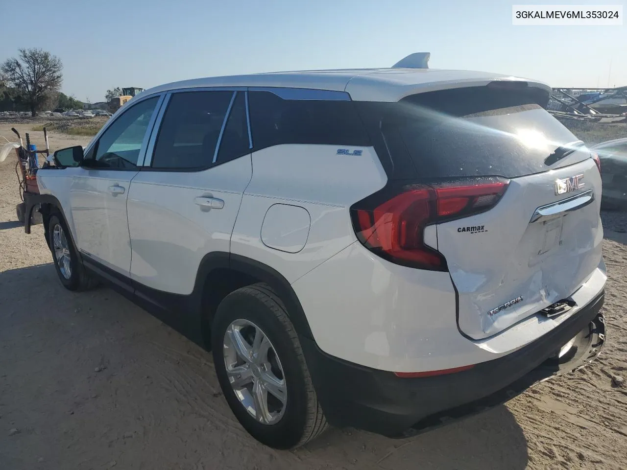 2021 GMC Terrain Sle VIN: 3GKALMEV6ML353024 Lot: 52387154