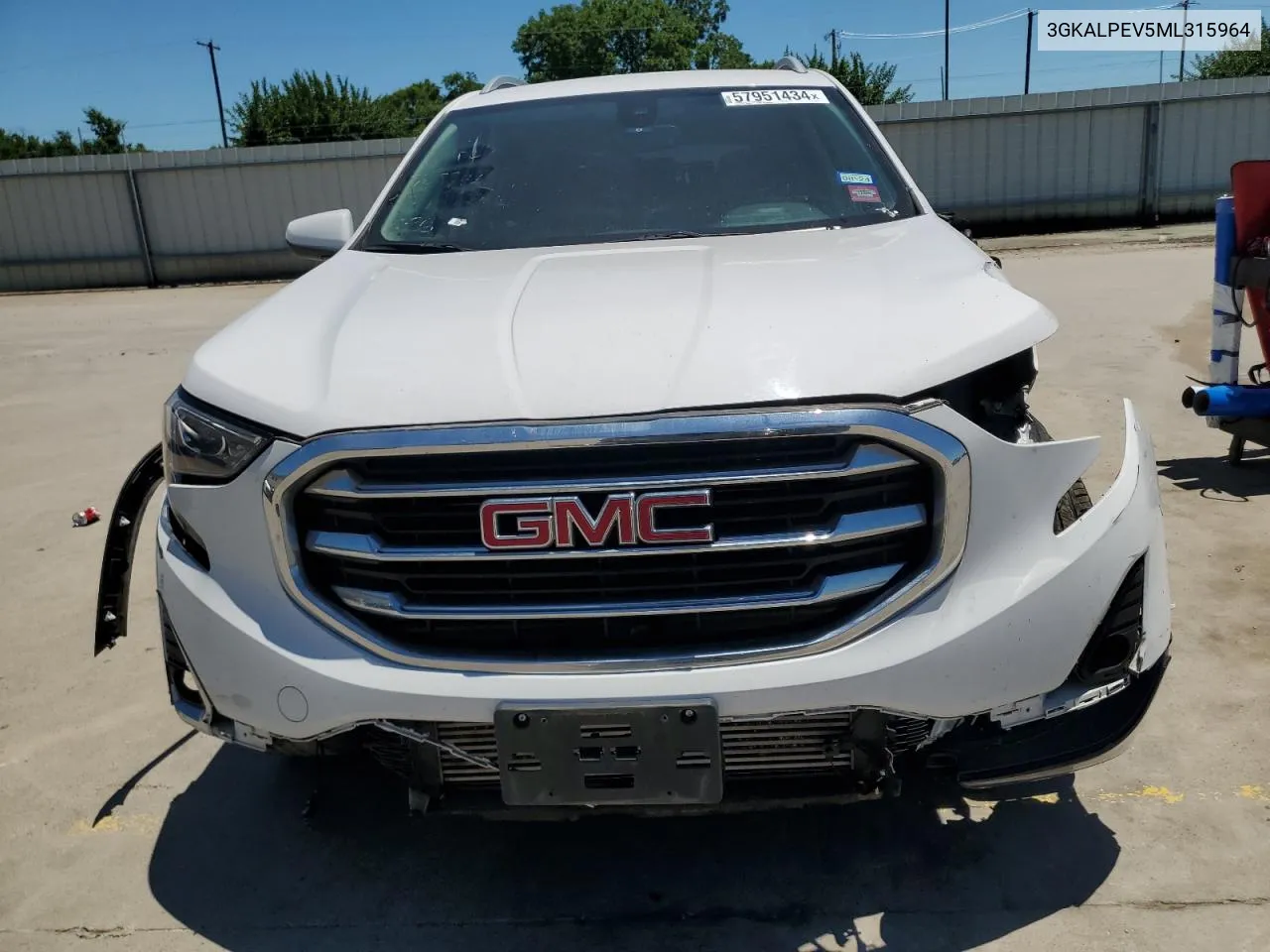 2021 GMC Terrain Slt VIN: 3GKALPEV5ML315964 Lot: 57951434