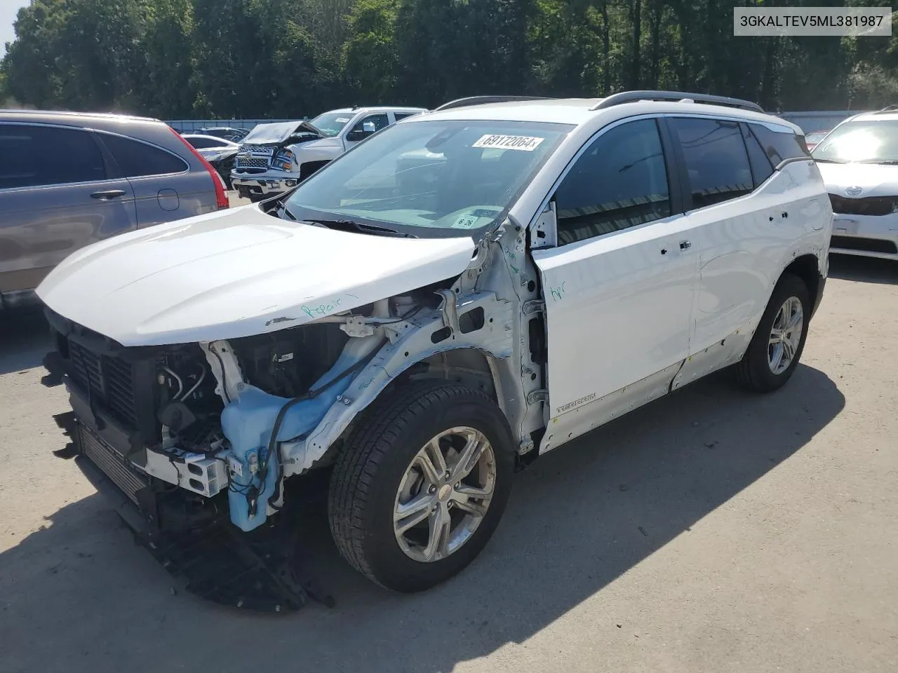 2021 GMC Terrain Sle VIN: 3GKALTEV5ML381987 Lot: 69172064