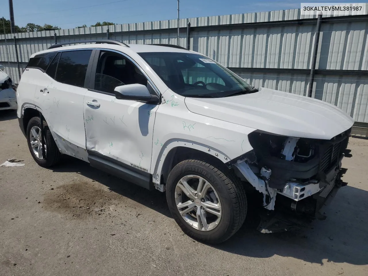 2021 GMC Terrain Sle VIN: 3GKALTEV5ML381987 Lot: 69172064