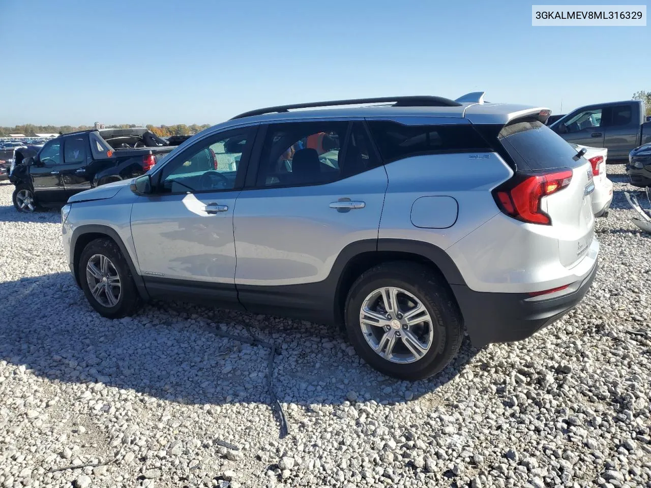 2021 GMC Terrain Sle VIN: 3GKALMEV8ML316329 Lot: 76053074