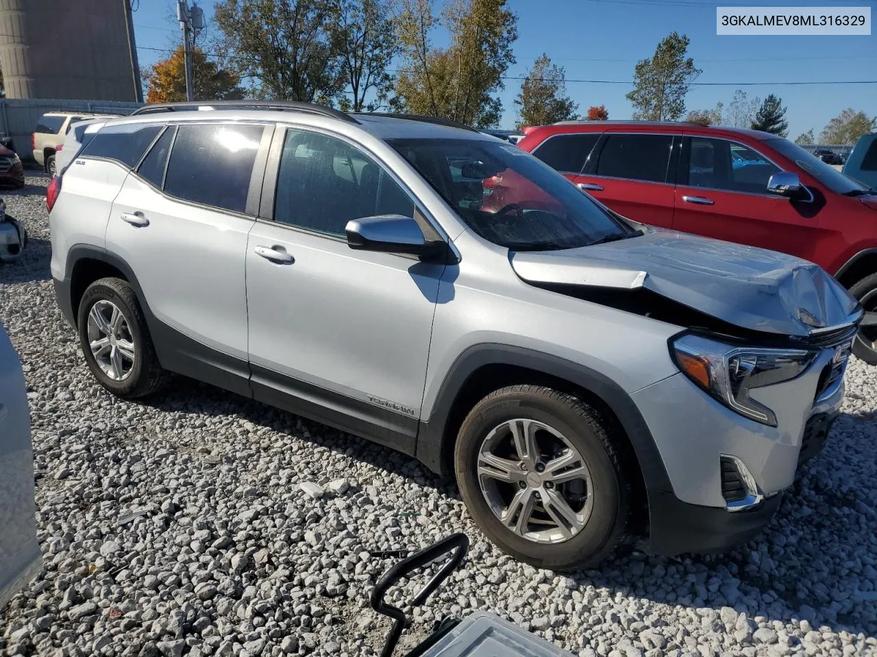 2021 GMC Terrain Sle VIN: 3GKALMEV8ML316329 Lot: 76053074