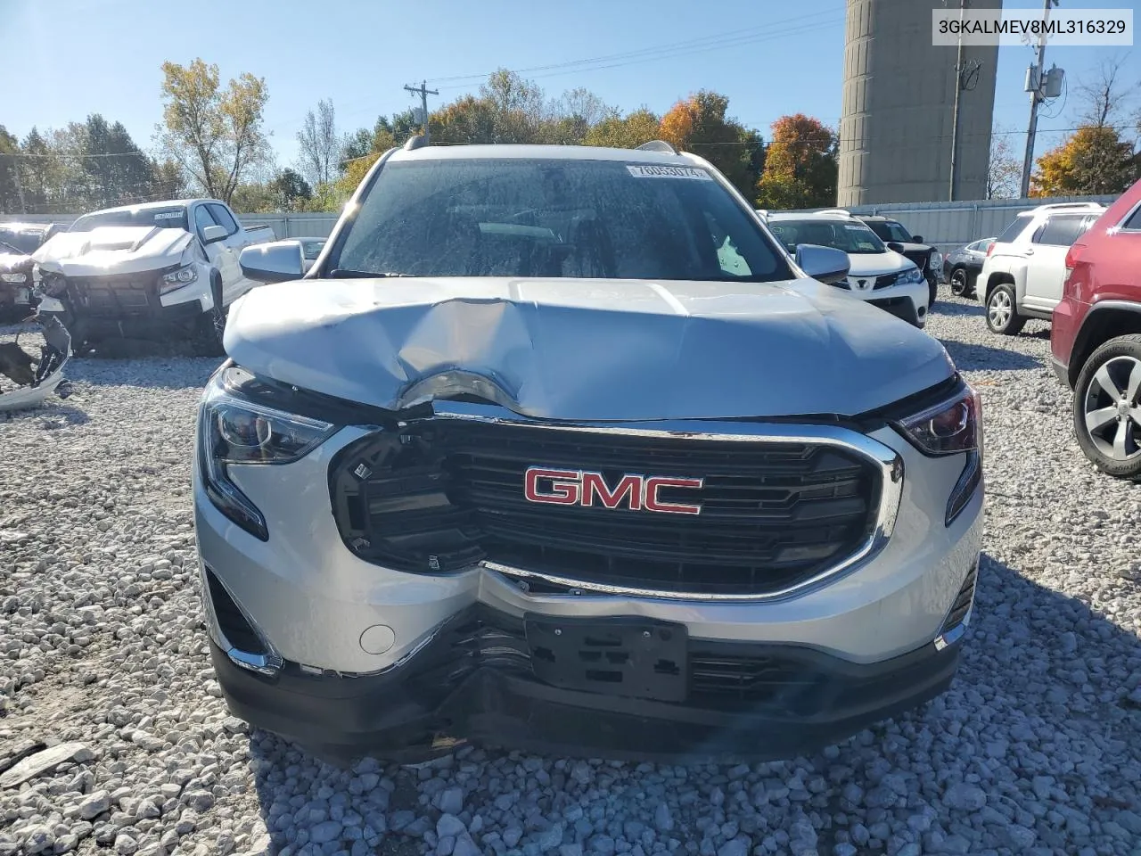 2021 GMC Terrain Sle VIN: 3GKALMEV8ML316329 Lot: 76053074