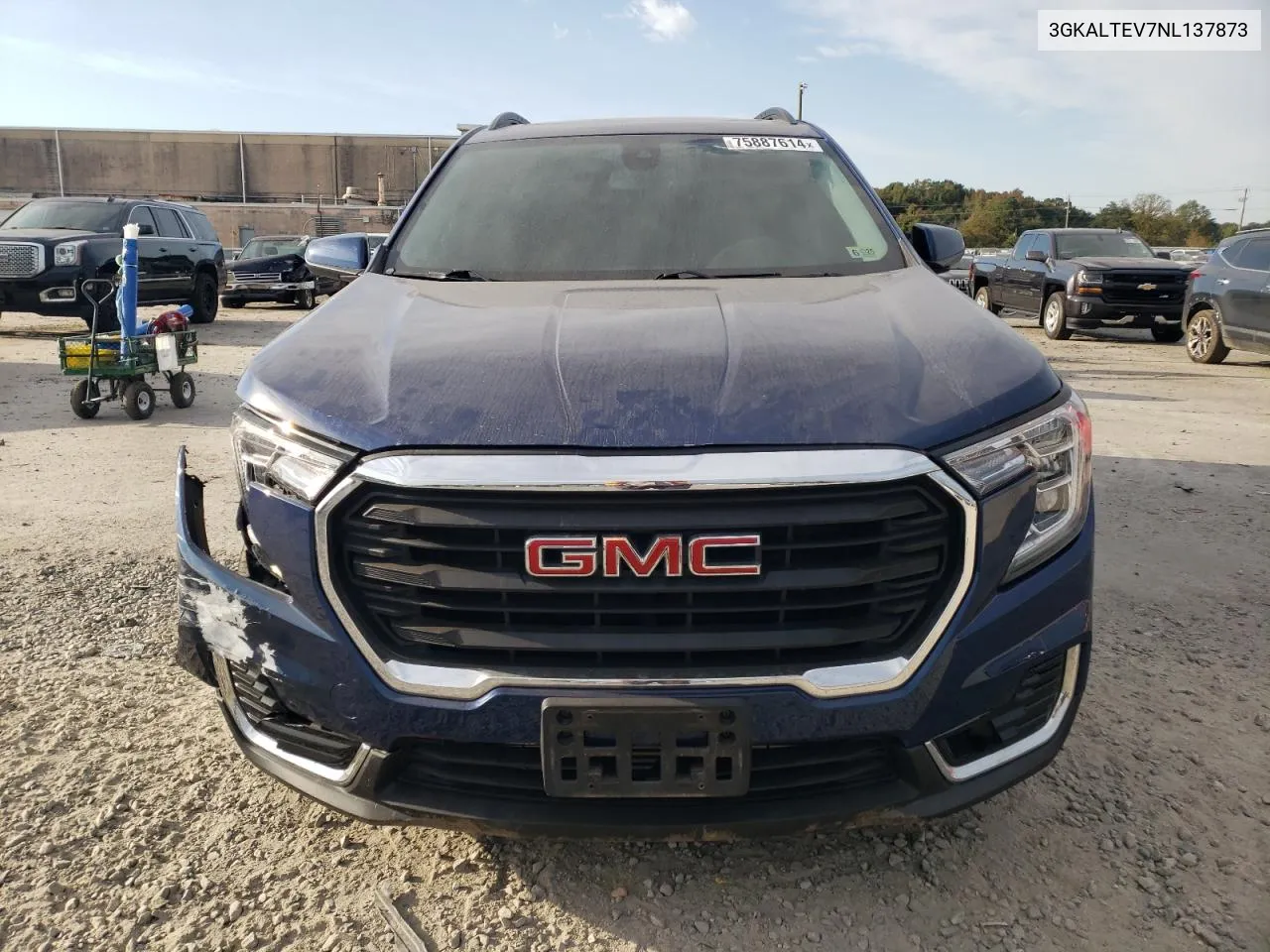 2022 GMC Terrain Sle VIN: 3GKALTEV7NL137873 Lot: 75887614