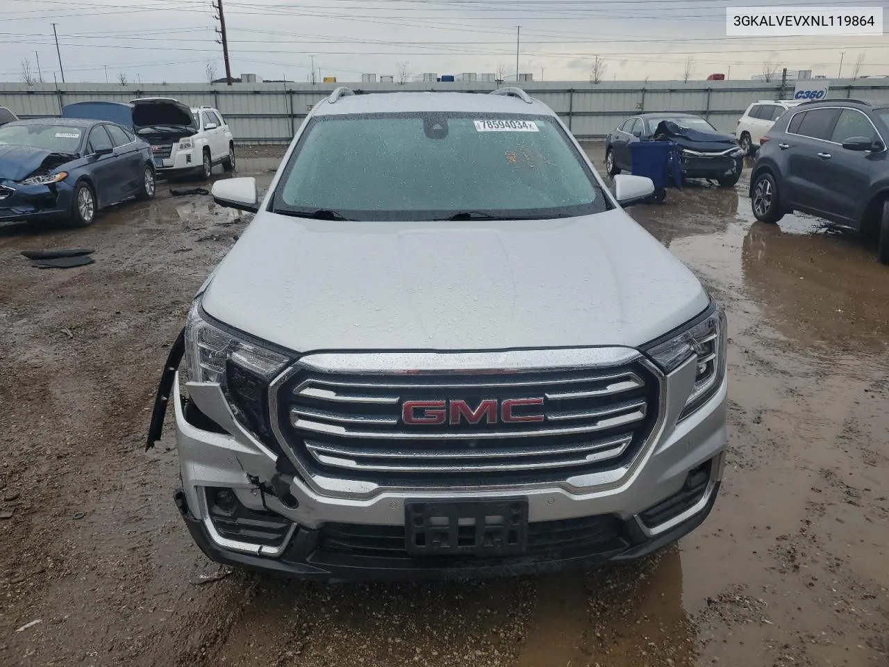 2022 GMC Terrain Slt VIN: 3GKALVEVXNL119864 Lot: 78594034