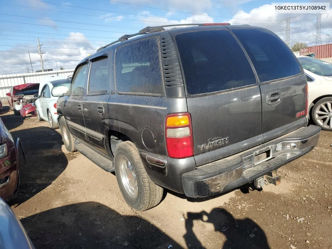 2000 GMC Yukon VIN: 1GKEC13T5YJ108942 Lot: 75210044