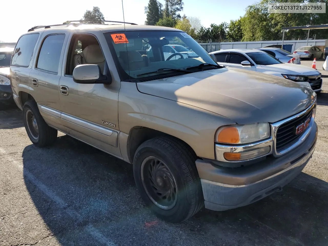 1GKEC13T21J127955 2001 GMC Yukon