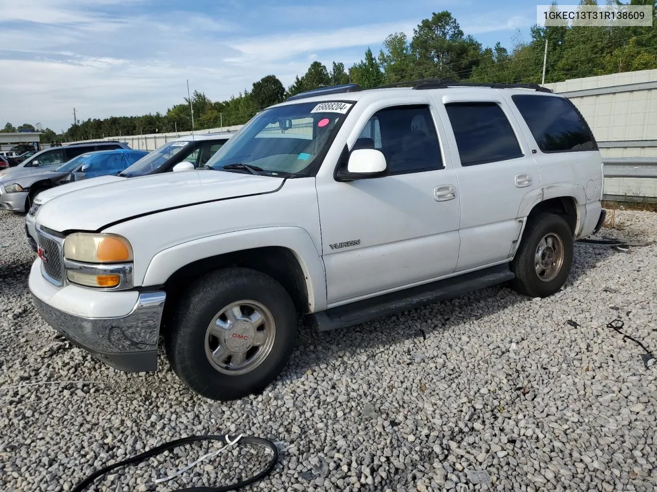 2001 GMC Yukon VIN: 1GKEC13T31R138609 Lot: 69888204