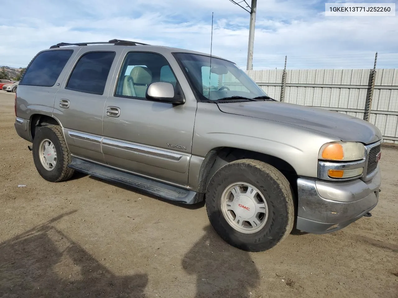 2001 GMC Yukon VIN: 1GKEK13T71J252260 Lot: 75567094