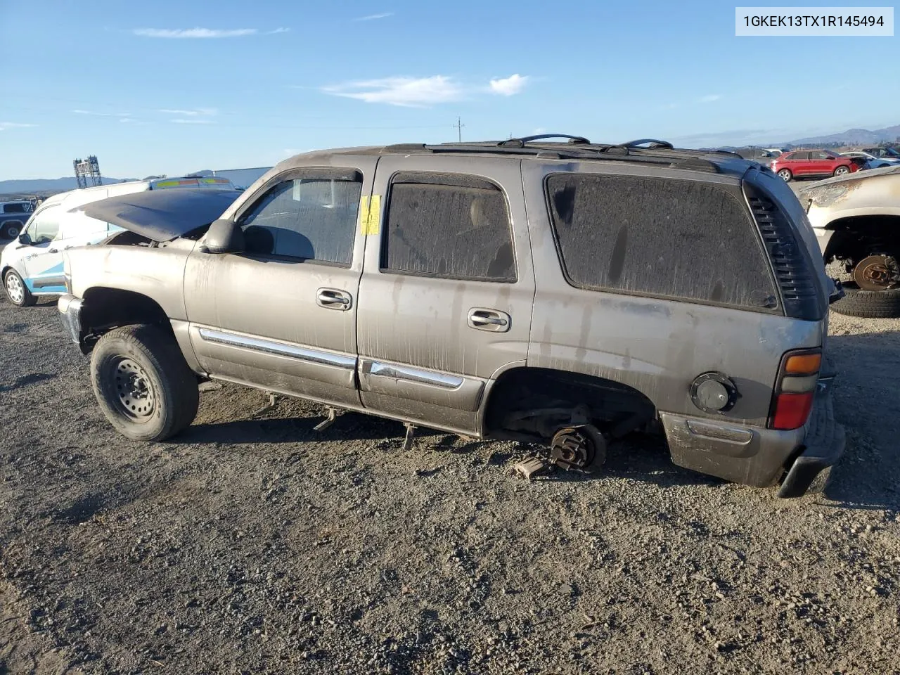 2001 GMC Yukon VIN: 1GKEK13TX1R145494 Lot: 77230614