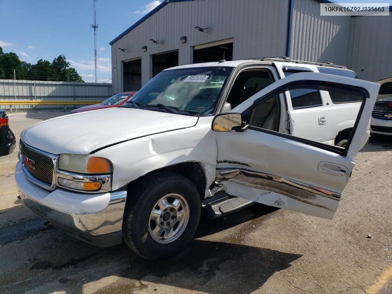 2002 GMC Yukon Xl K1500 VIN: 1GKFK16Z92J335663 Lot: 58525344