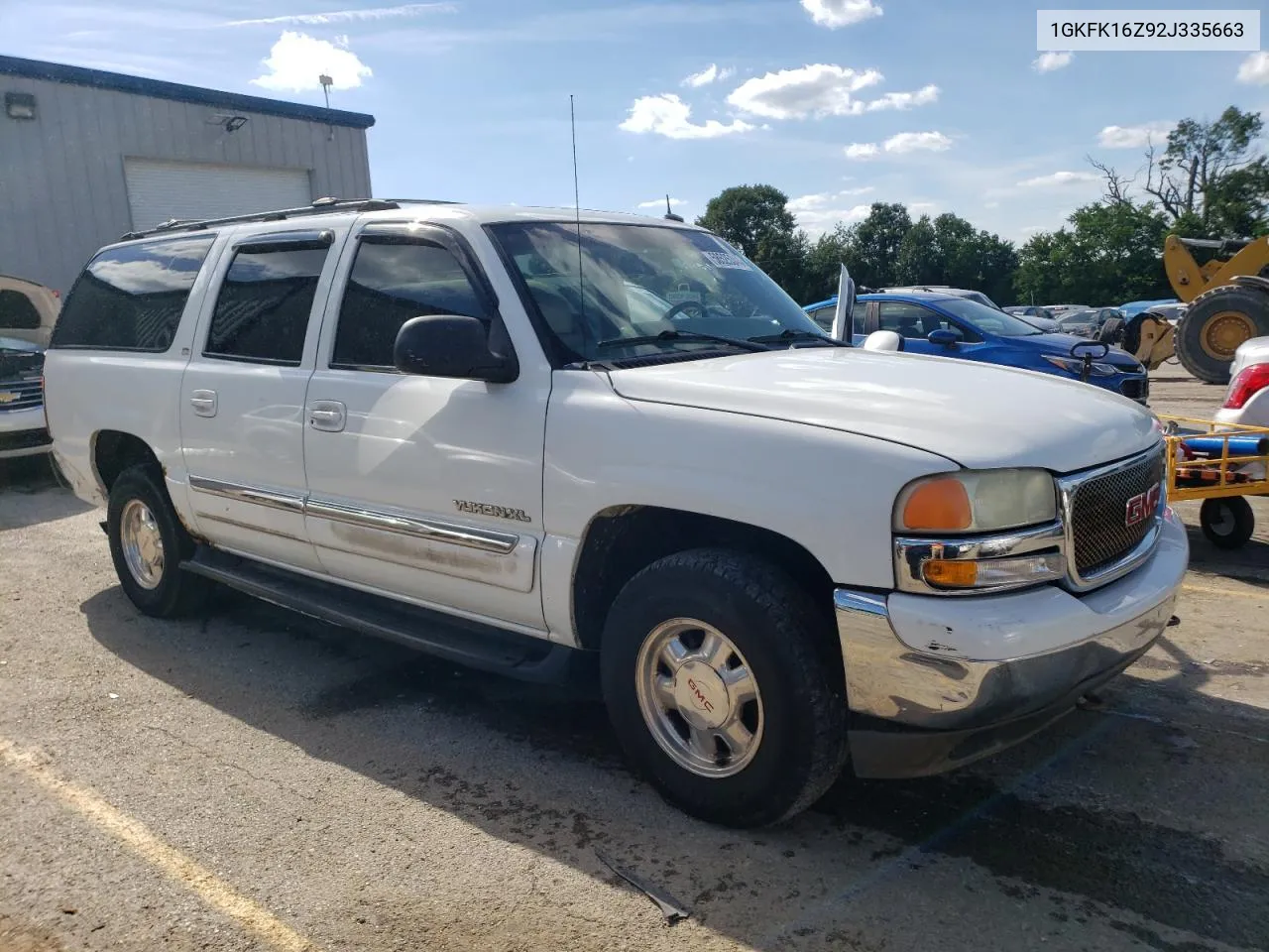 2002 GMC Yukon Xl K1500 VIN: 1GKFK16Z92J335663 Lot: 58525344