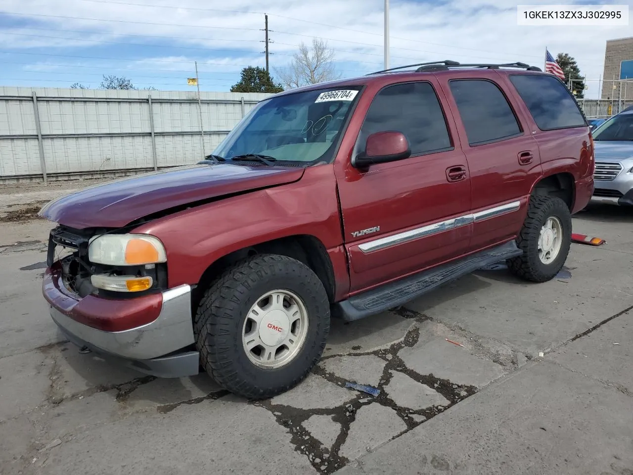 2003 GMC Yukon VIN: 1GKEK13ZX3J302995 Lot: 49966704