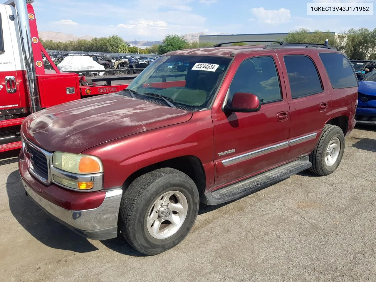 2003 GMC Yukon VIN: 1GKEC13V43J171962 Lot: 63244534