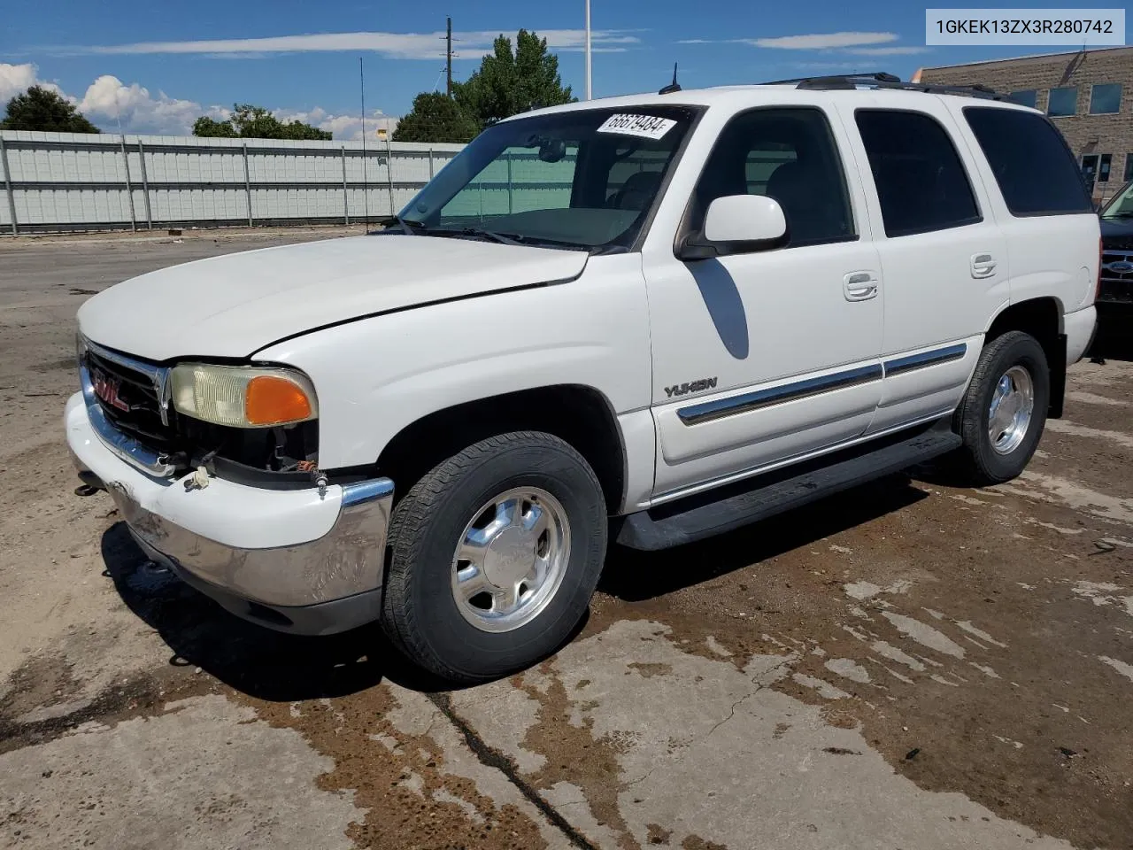 2003 GMC Yukon VIN: 1GKEK13ZX3R280742 Lot: 66679484