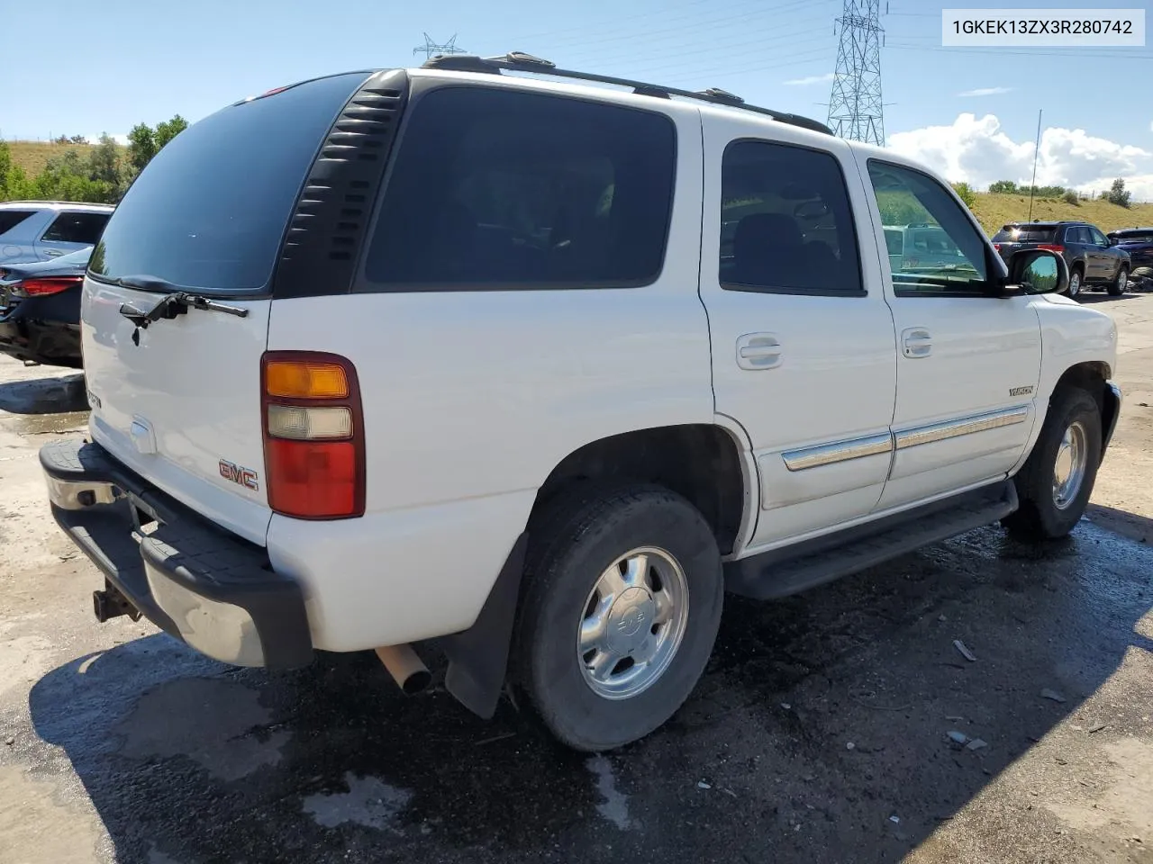 2003 GMC Yukon VIN: 1GKEK13ZX3R280742 Lot: 66679484