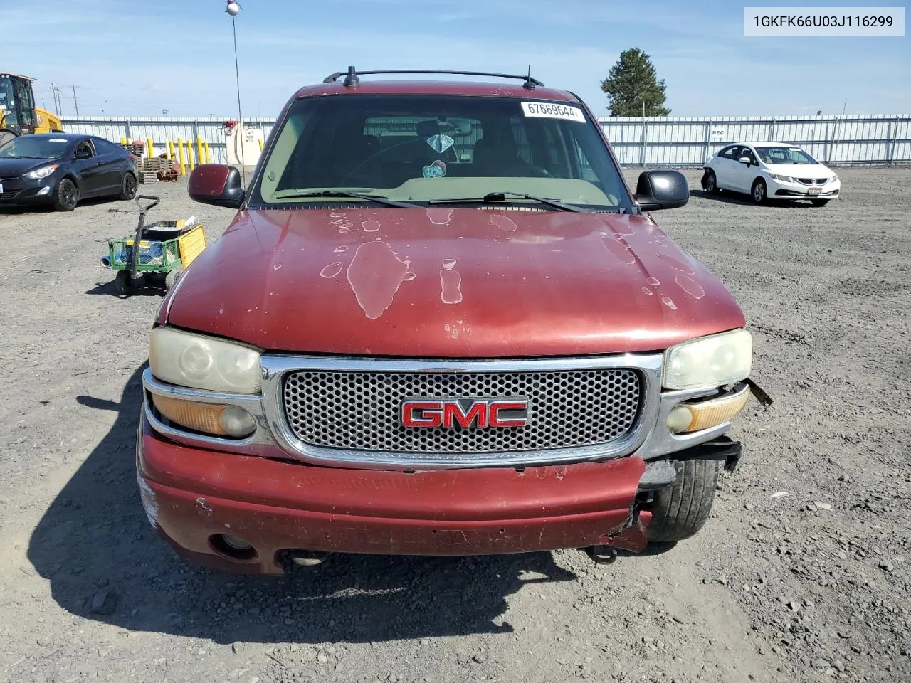 2003 GMC Yukon Xl Denali VIN: 1GKFK66U03J116299 Lot: 67669644