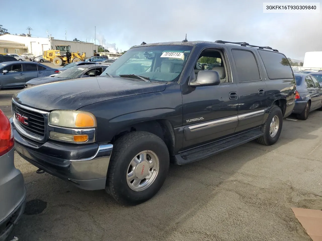 2003 GMC Yukon Xl K1500 VIN: 3GKFK16T93G309840 Lot: 70185114