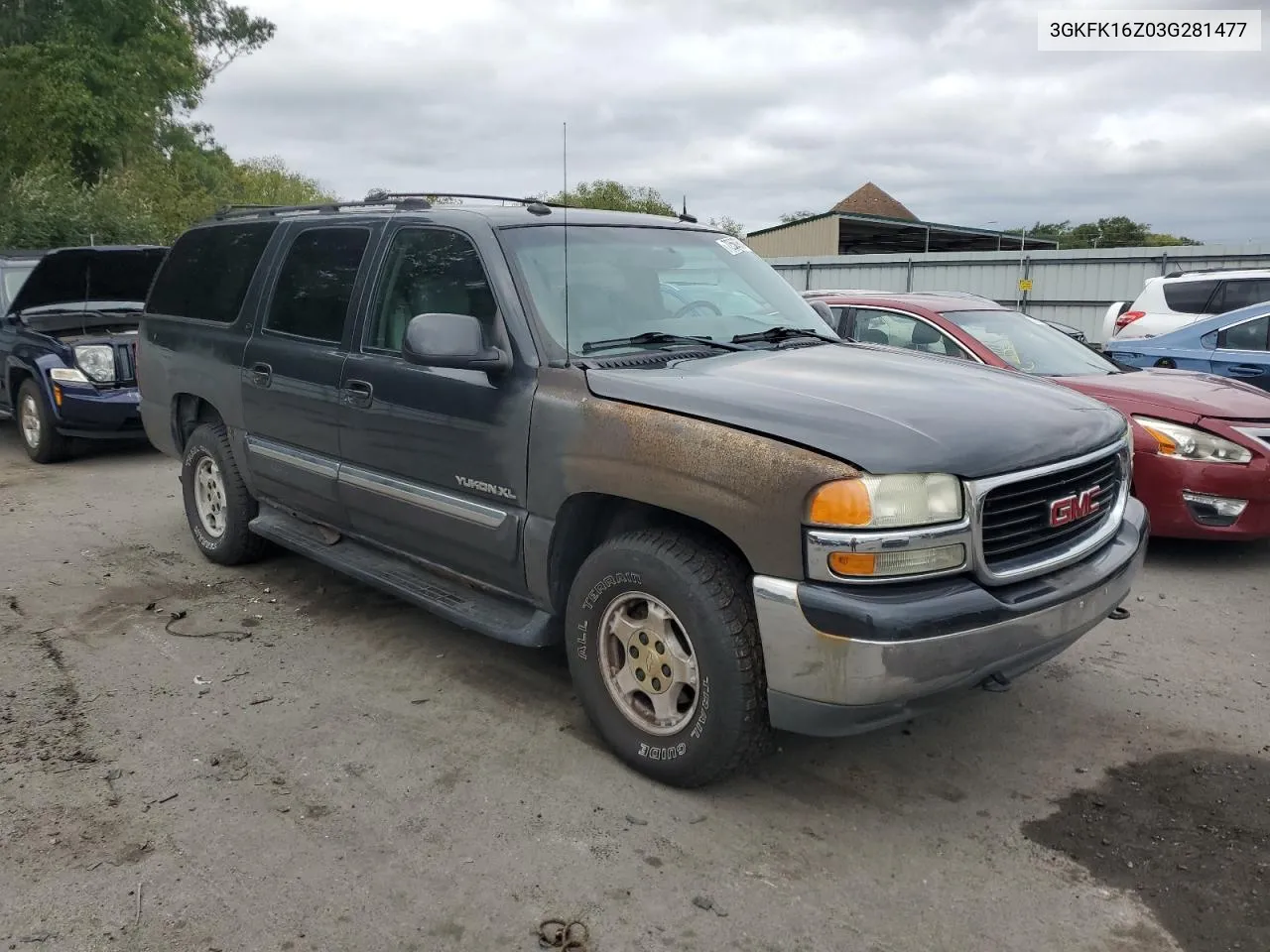 2003 GMC Yukon Xl K1500 VIN: 3GKFK16Z03G281477 Lot: 72569674