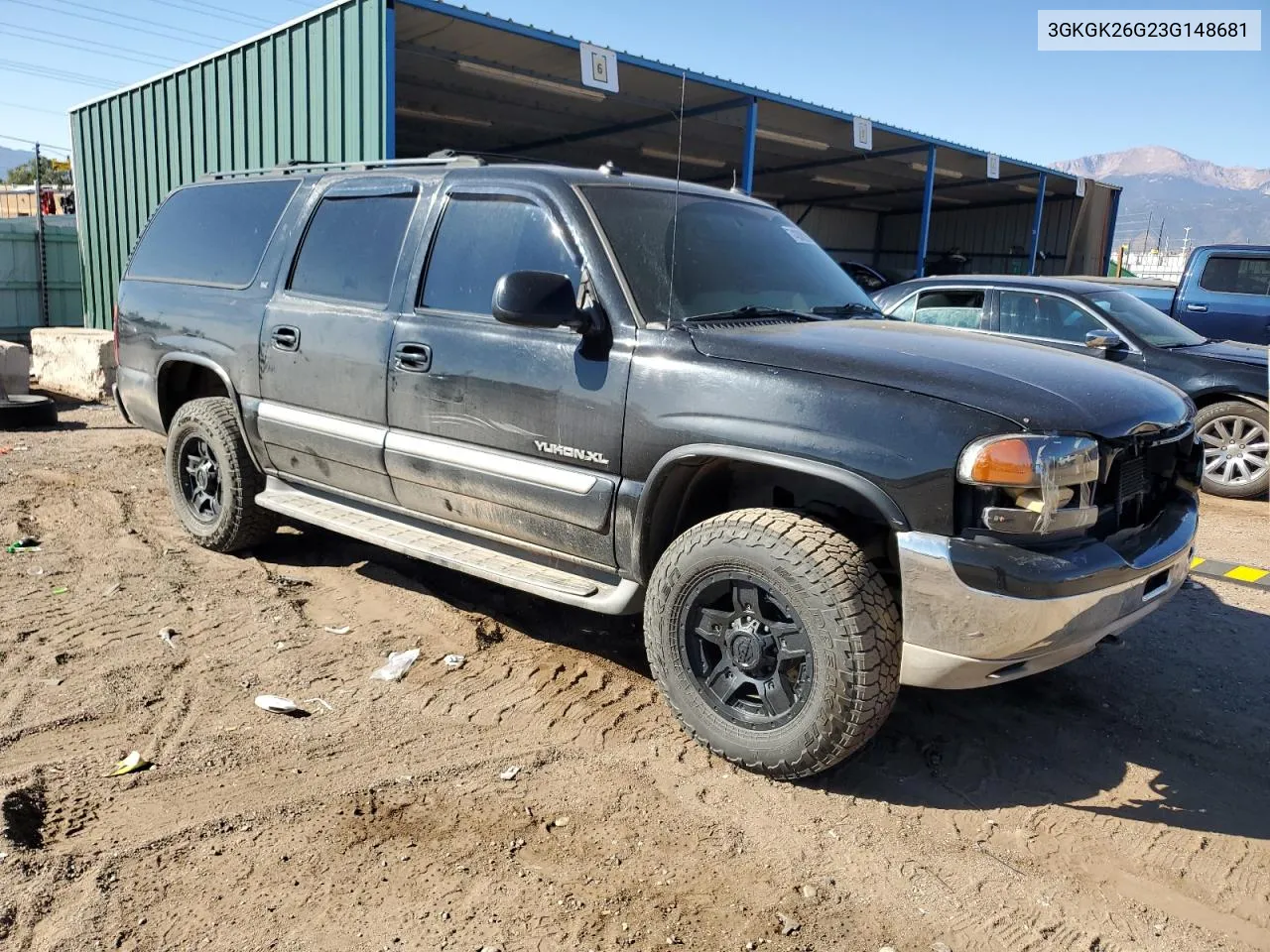 2003 GMC Yukon Xl K2500 VIN: 3GKGK26G23G148681 Lot: 74308294