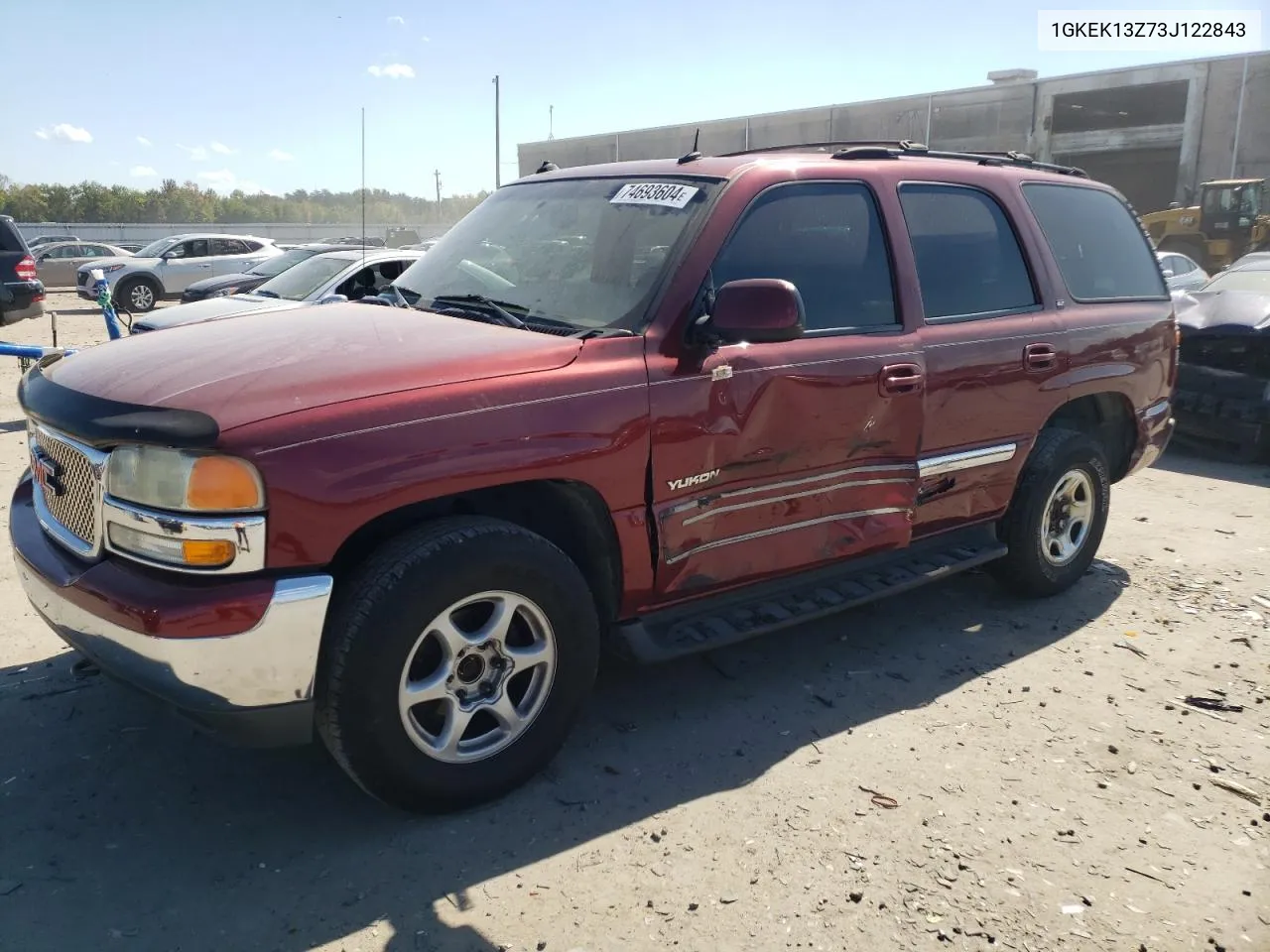 2003 GMC Yukon VIN: 1GKEK13Z73J122843 Lot: 74693604