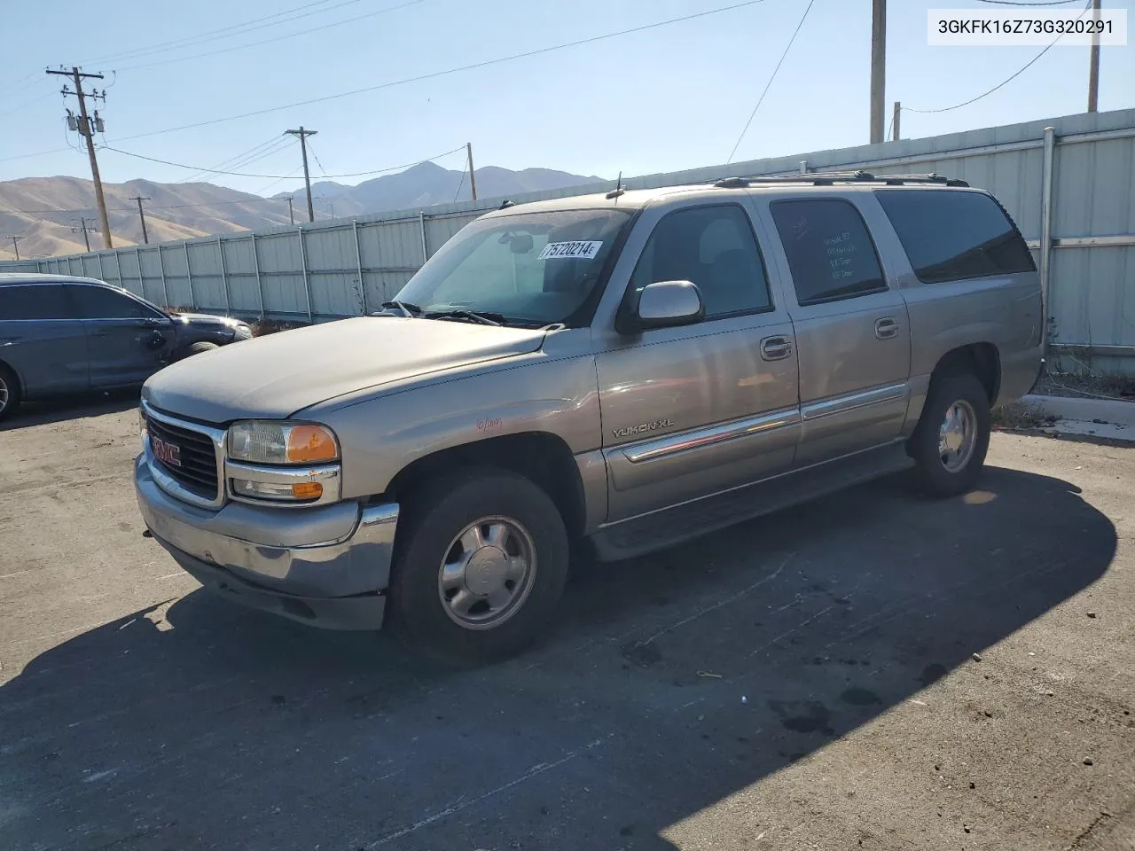 2003 GMC Yukon Xl K1500 VIN: 3GKFK16Z73G320291 Lot: 75720214