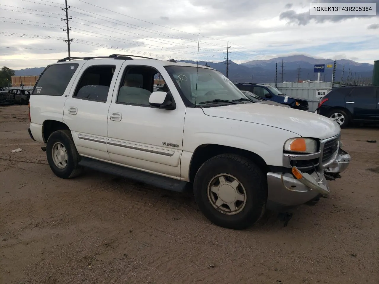 2003 GMC Yukon VIN: 1GKEK13T43R205384 Lot: 76916664