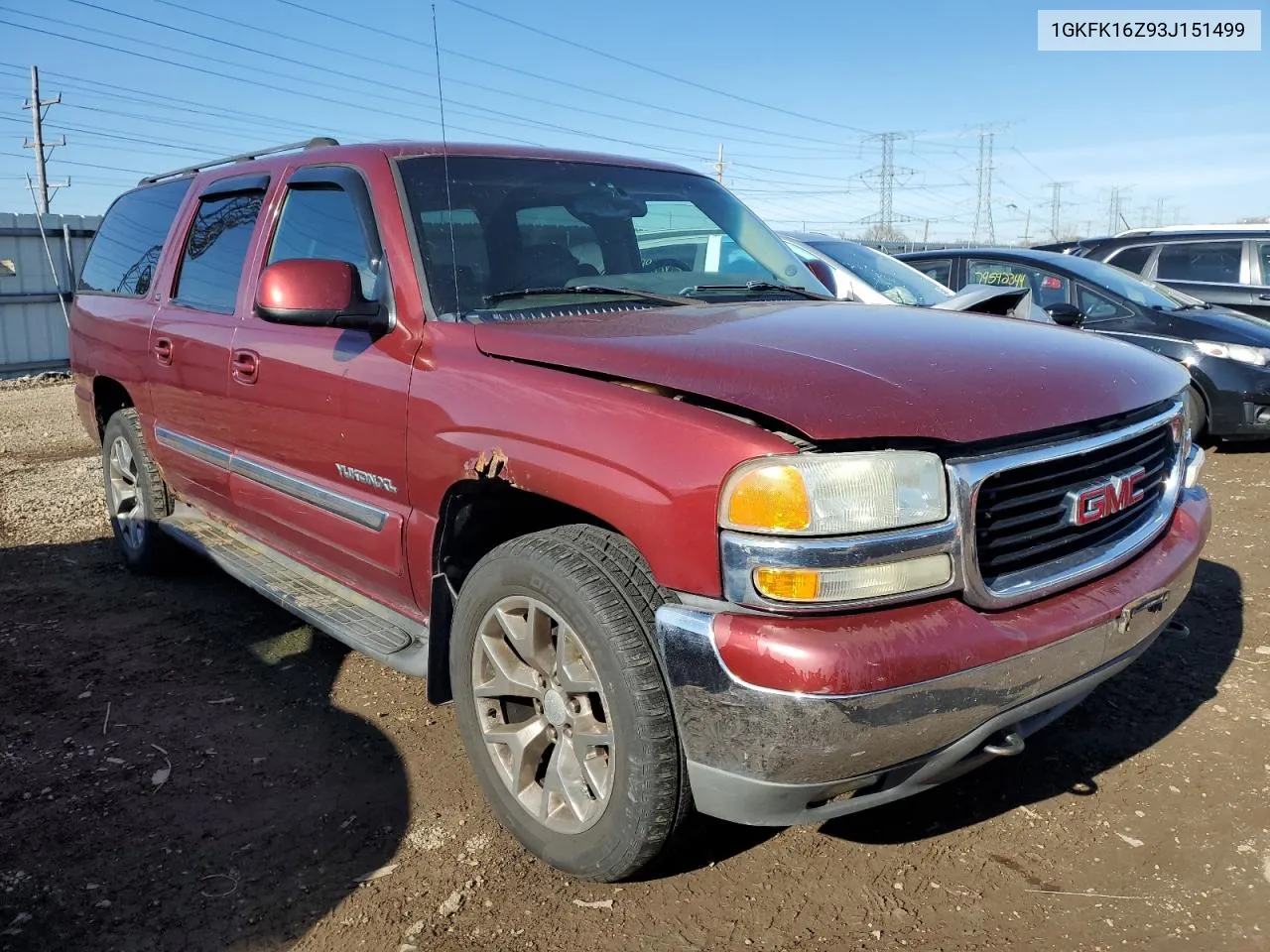 2003 GMC Yukon Xl K1500 VIN: 1GKFK16Z93J151499 Lot: 79763384