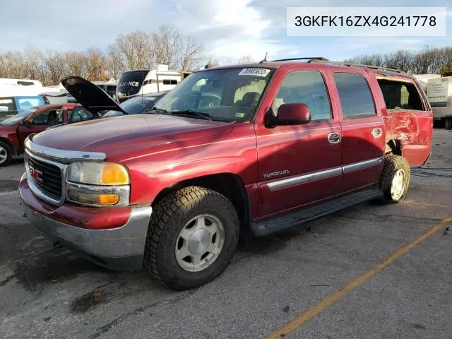 2004 GMC Yukon Xl K1500 VIN: 3GKFK16ZX4G241778 Lot: 44451954