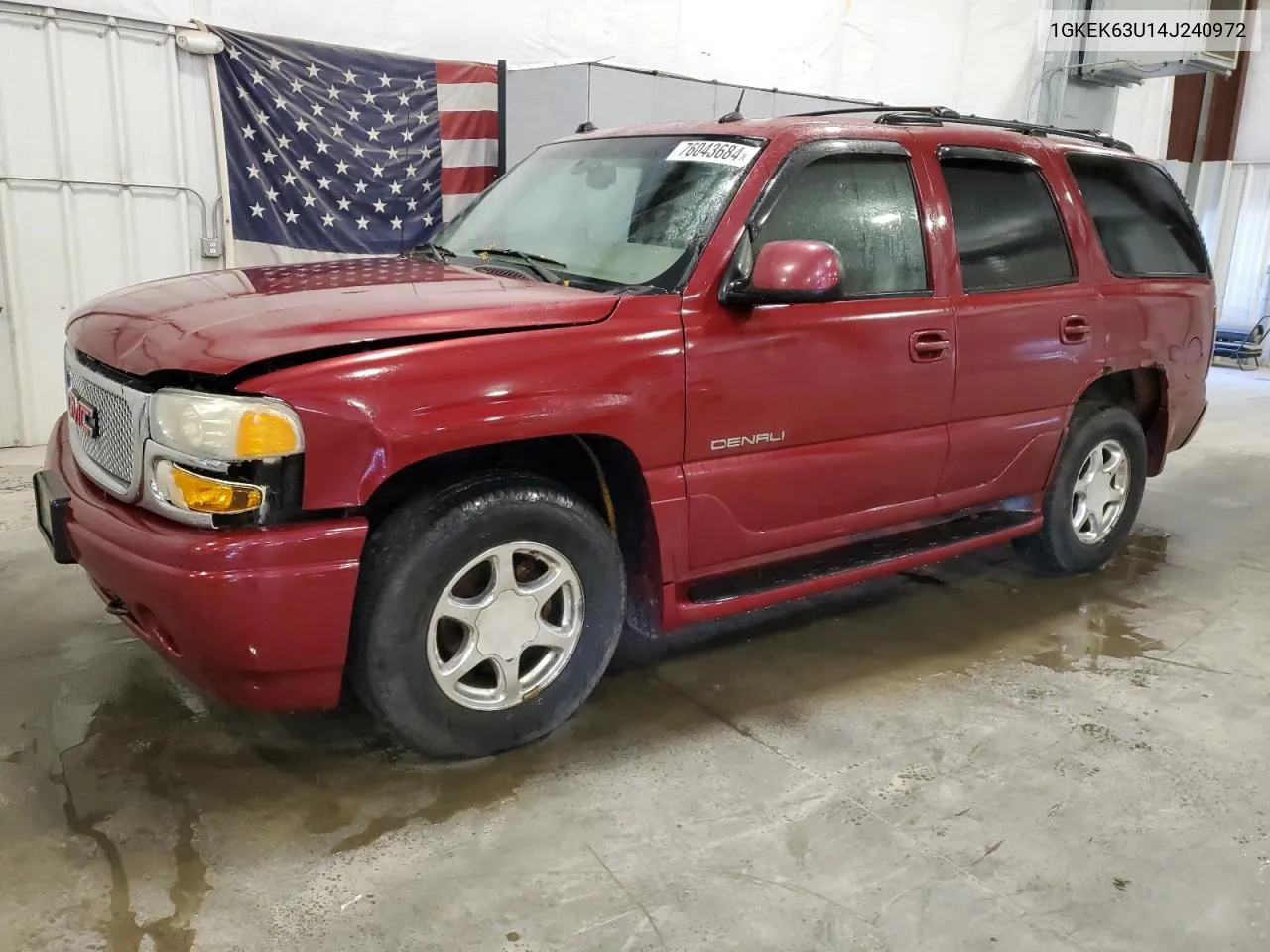 2004 GMC Yukon Denali VIN: 1GKEK63U14J240972 Lot: 76043684