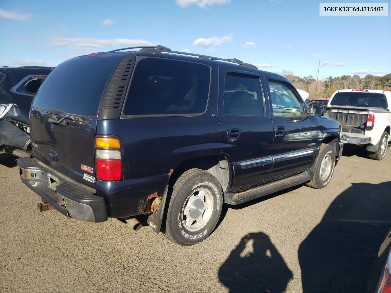 2004 GMC Yukon VIN: 1GKEK13T64J315403 Lot: 76126114