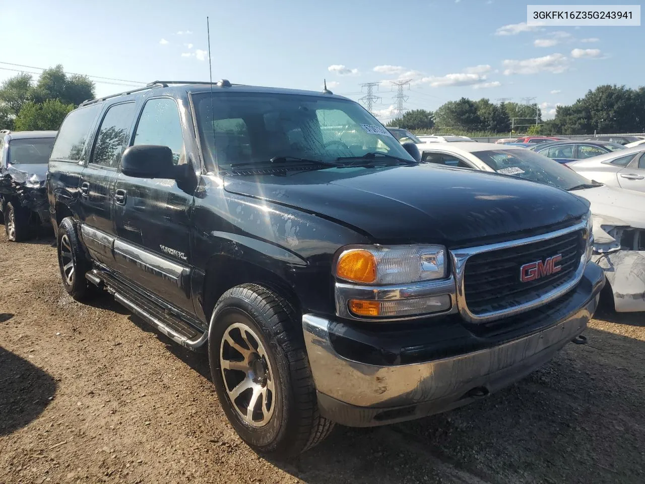 2005 GMC Yukon Xl K1500 VIN: 3GKFK16Z35G243941 Lot: 67097354