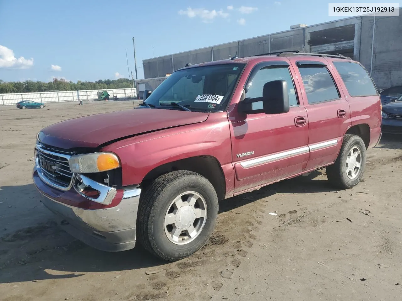 2005 GMC Yukon VIN: 1GKEK13T25J192913 Lot: 70581304