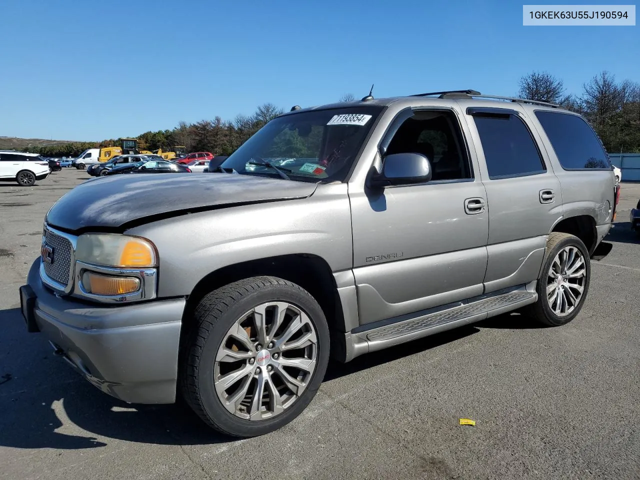 2005 GMC Yukon Denali VIN: 1GKEK63U55J190594 Lot: 71193854