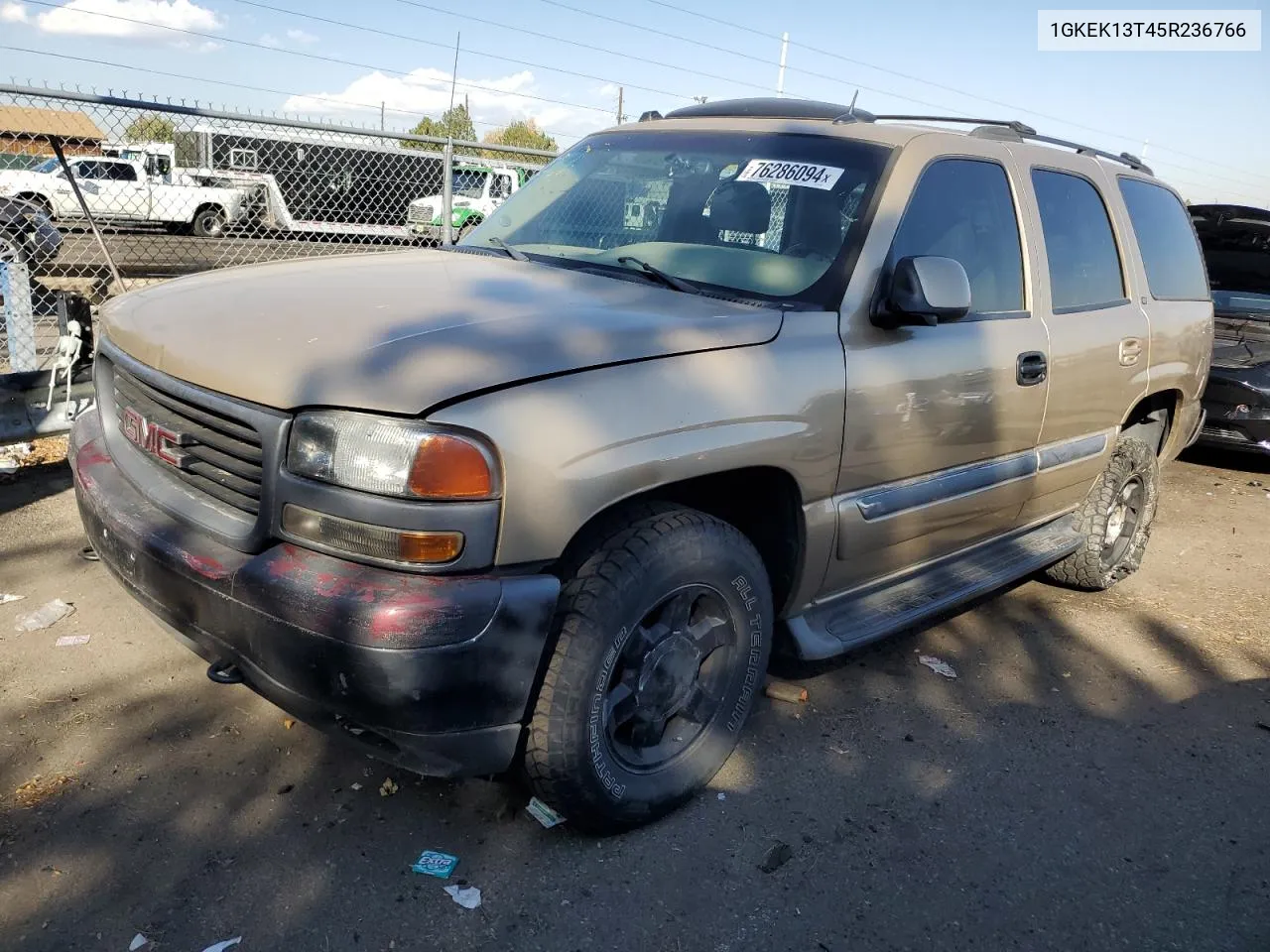 2005 GMC Yukon VIN: 1GKEK13T45R236766 Lot: 76286094