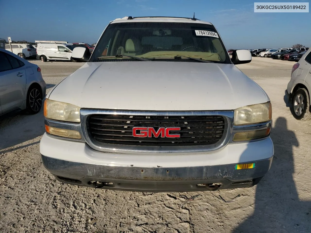 2005 GMC Yukon Xl C2500 VIN: 3GKGC26UX5G189422 Lot: 78412694