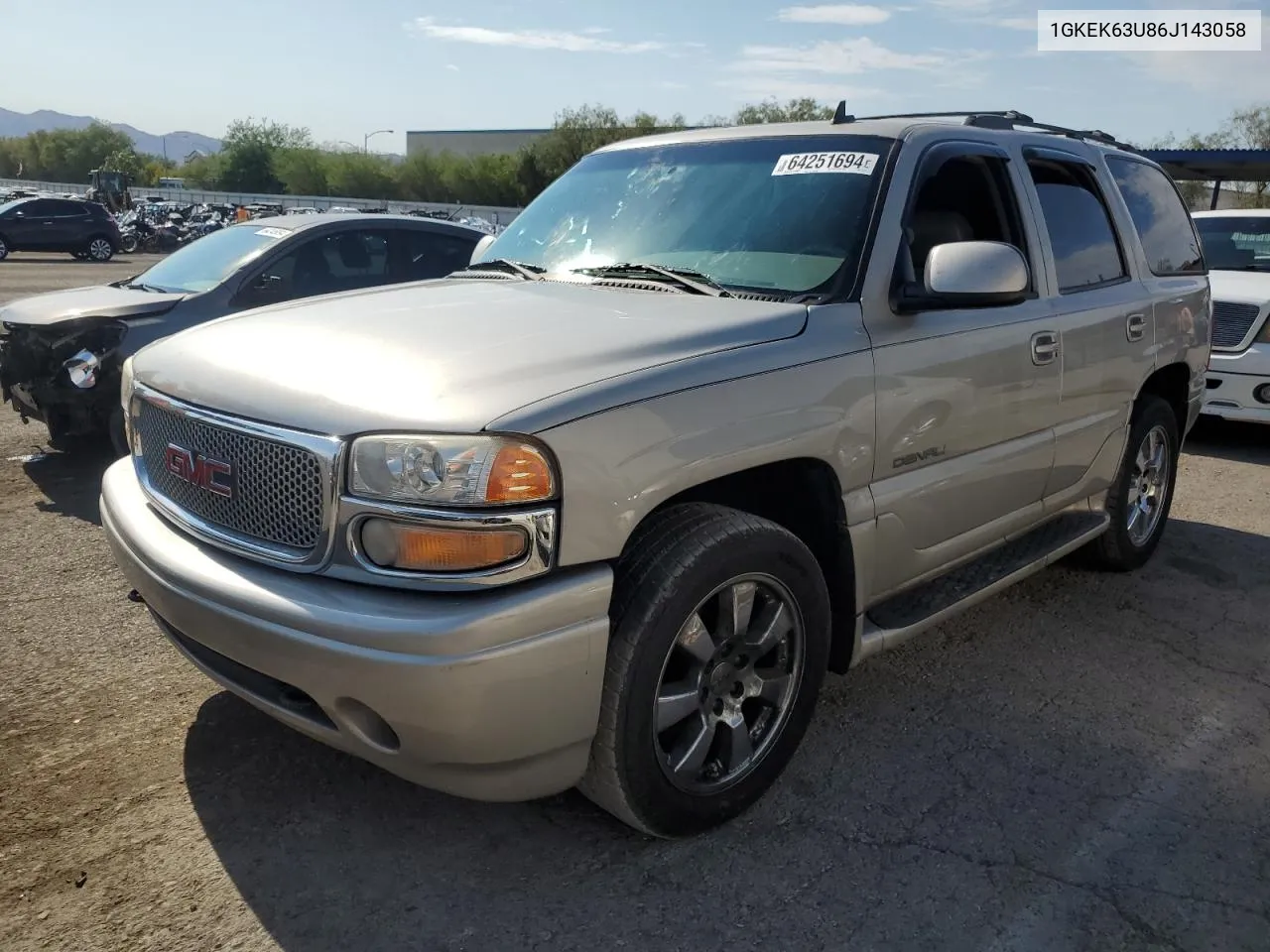 1GKEK63U86J143058 2006 GMC Yukon Denali