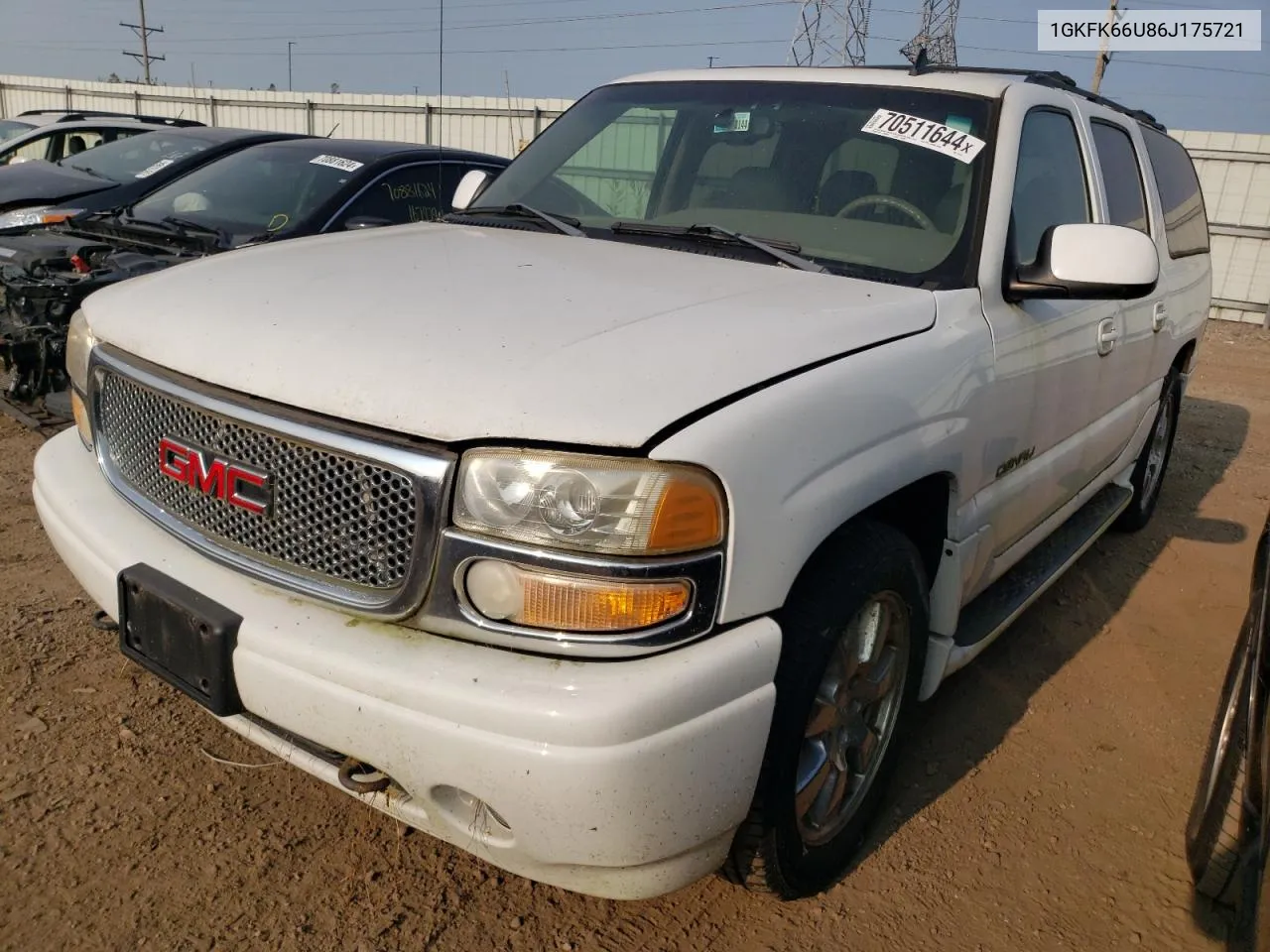 2006 GMC Yukon Xl Denali VIN: 1GKFK66U86J175721 Lot: 70511644