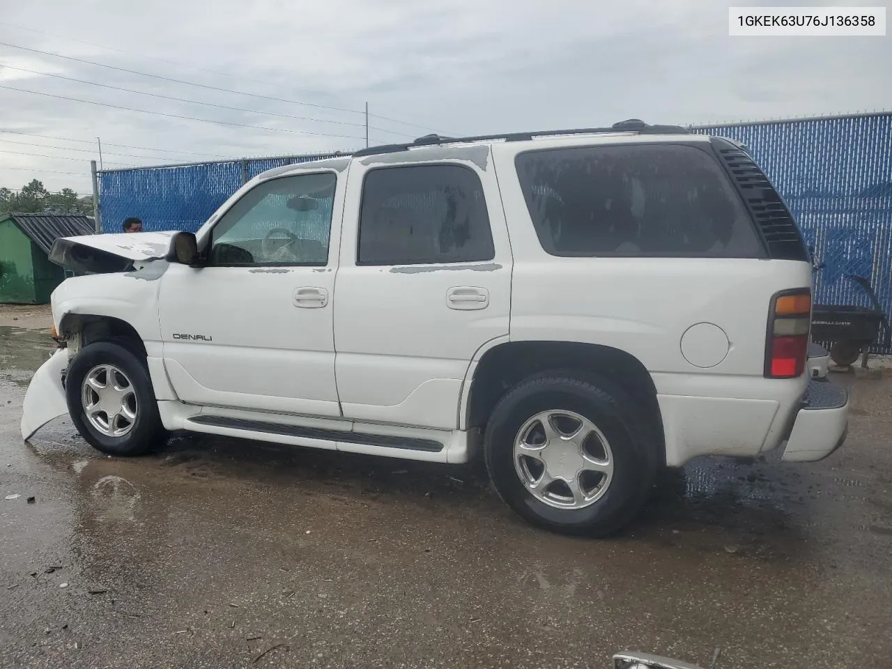 2006 GMC Yukon Denali VIN: 1GKEK63U76J136358 Lot: 72958904