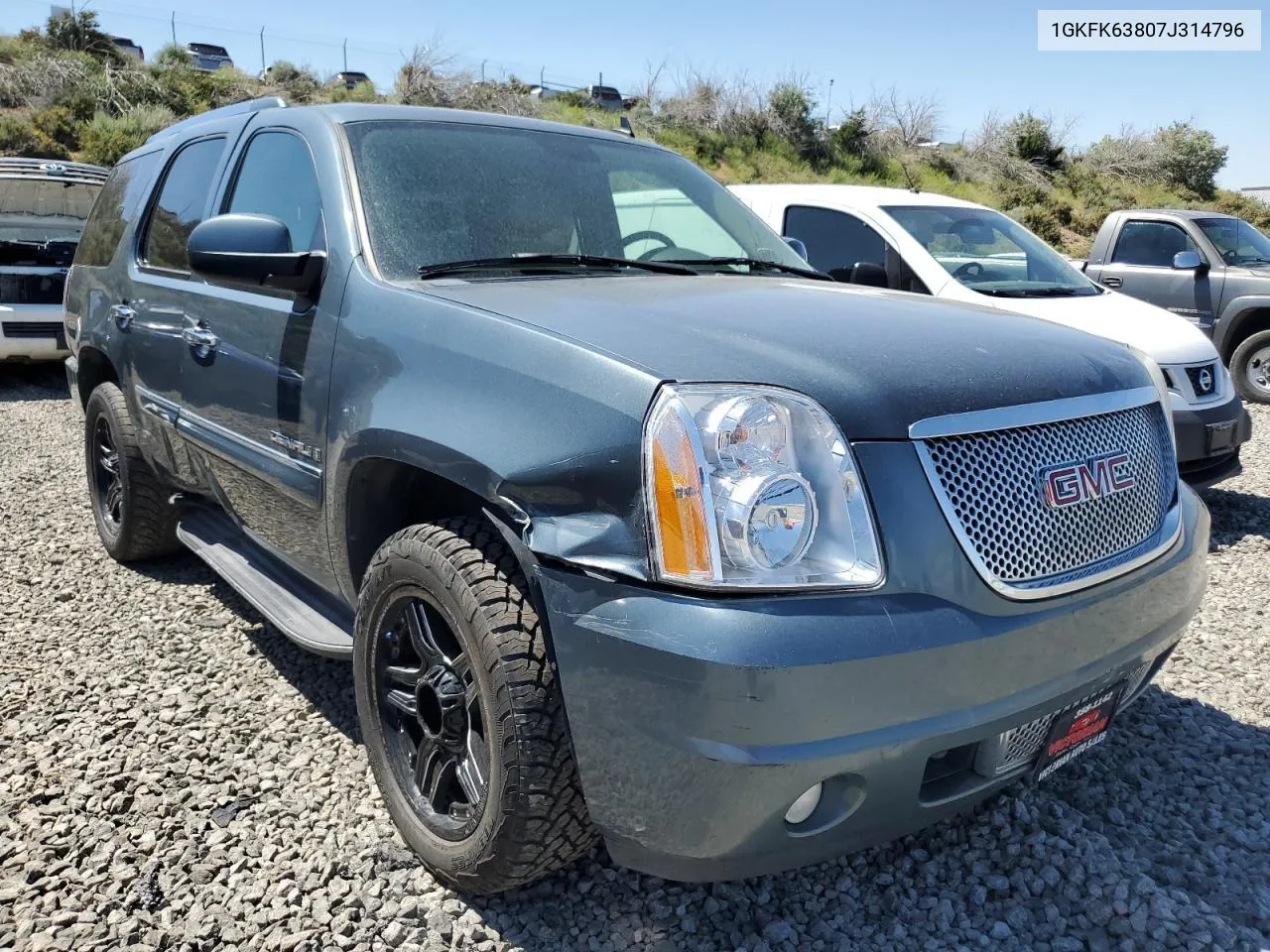 2007 GMC Yukon Denali VIN: 1GKFK63807J314796 Lot: 67890393