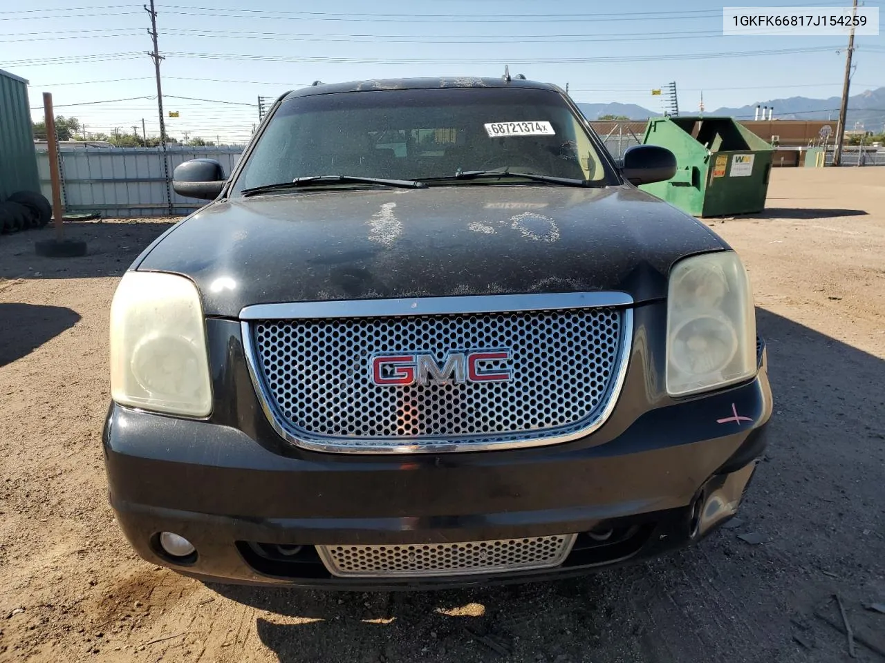 2007 GMC Yukon Xl Denali VIN: 1GKFK66817J154259 Lot: 68721374