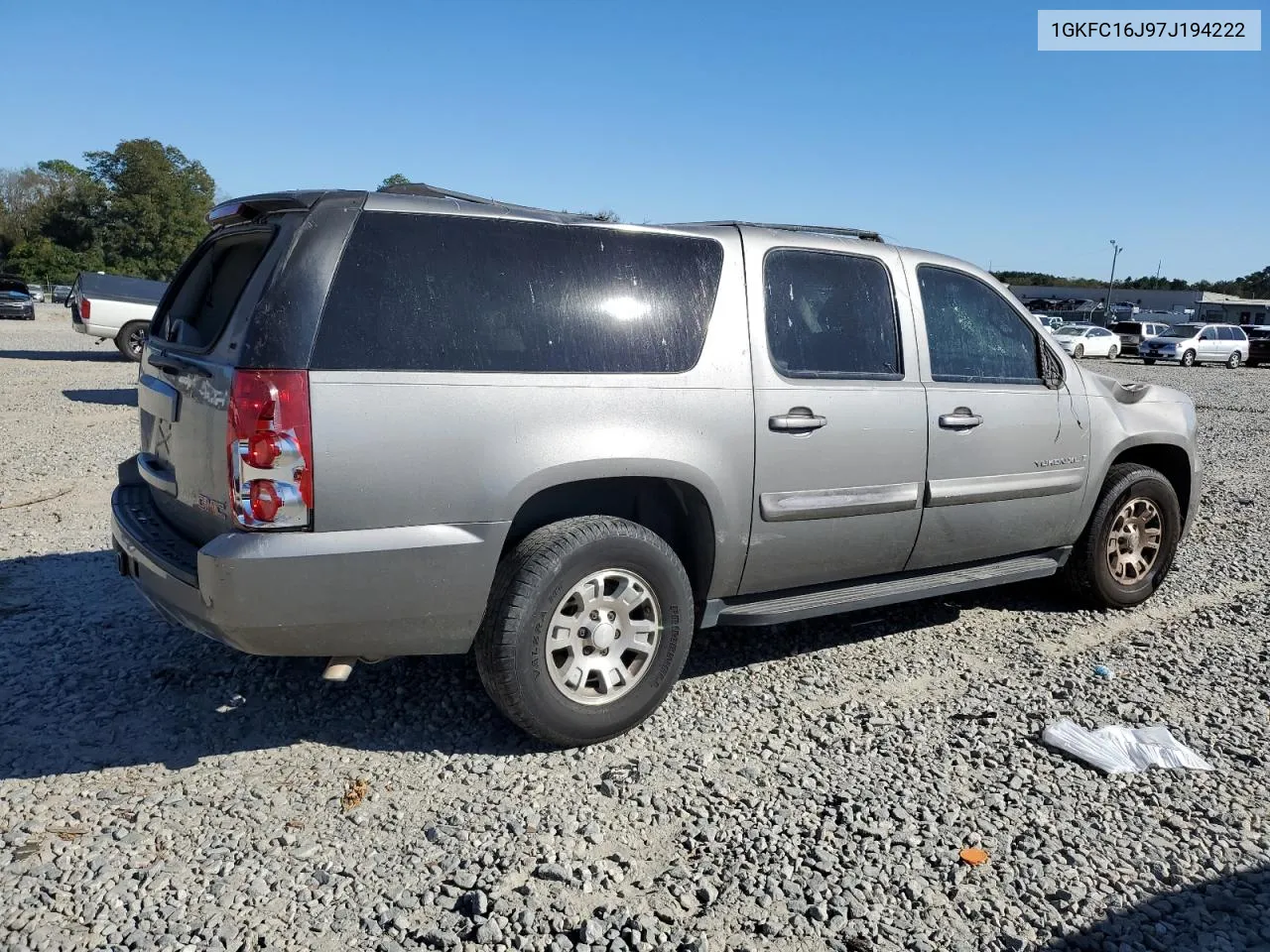 2007 GMC Yukon Xl C1500 VIN: 1GKFC16J97J194222 Lot: 75699664