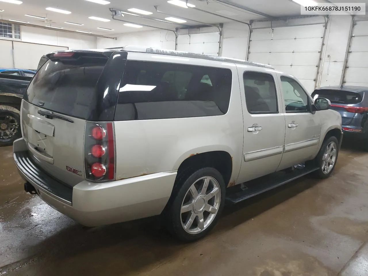 1GKFK66878J151190 2008 GMC Yukon Xl Denali