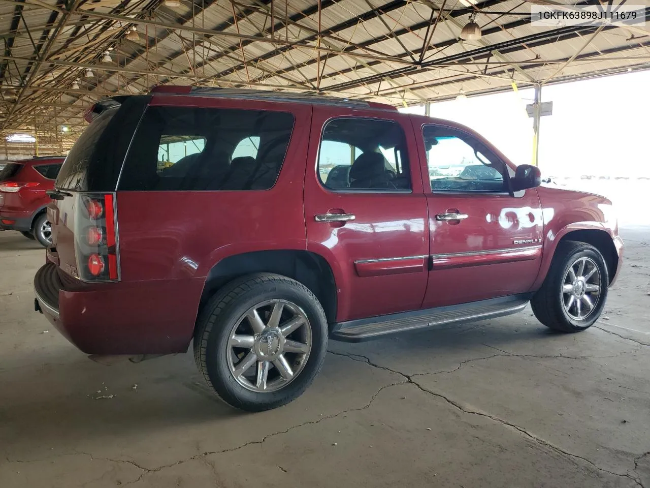 2008 GMC Yukon Denali VIN: 1GKFK63898J111679 Lot: 66618304