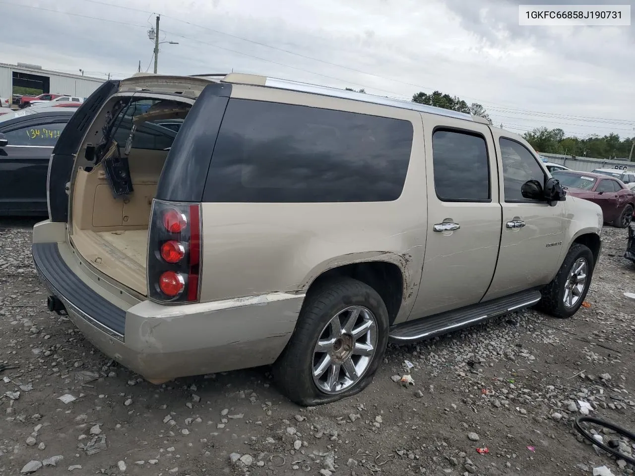 2008 GMC Yukon Xl Denali VIN: 1GKFC66858J190731 Lot: 73753584